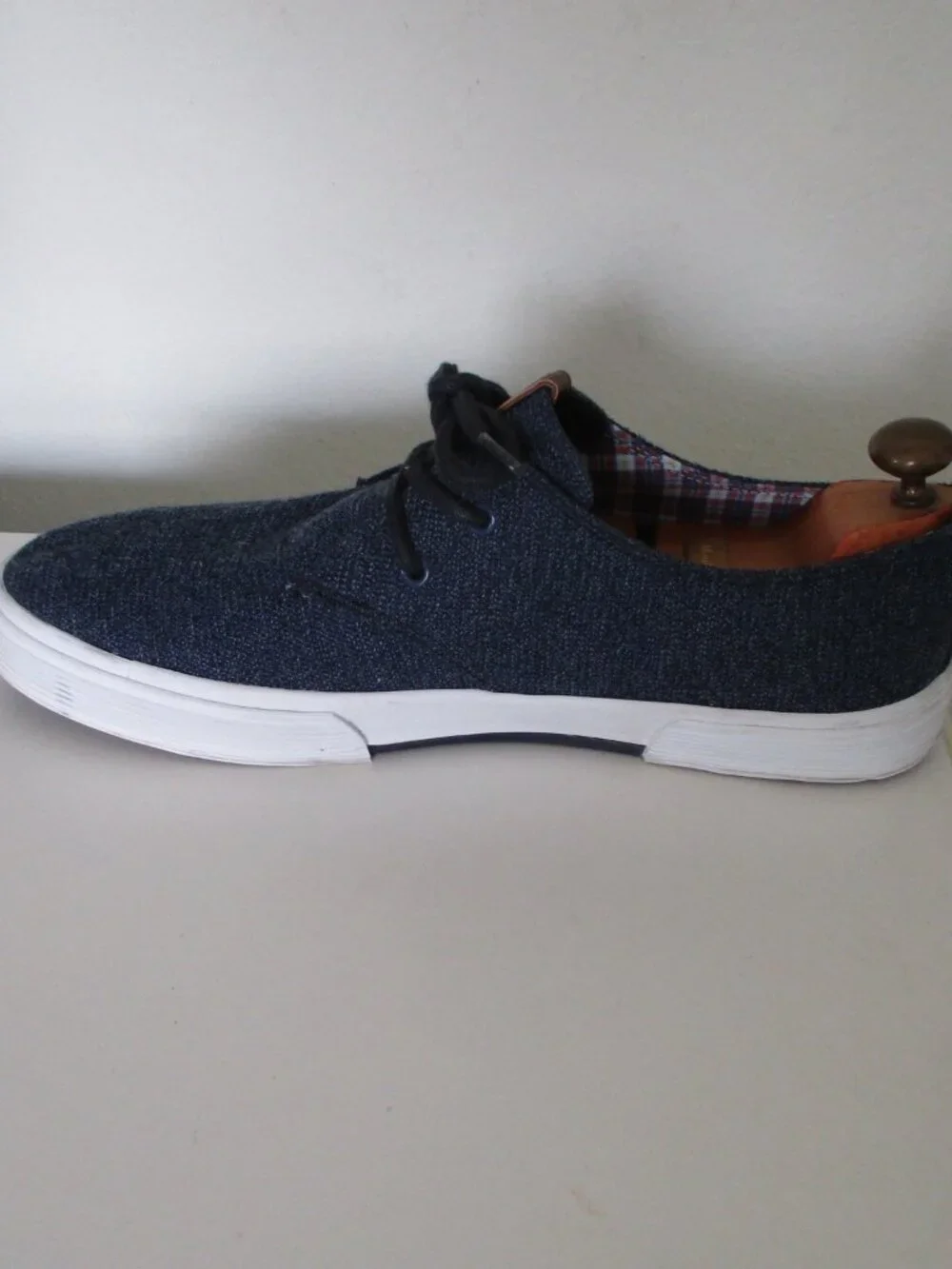 Ben Sherman Mens Blue Textile  Lace-up Casual Oxford Shoe NWOB - Size 10.5M
